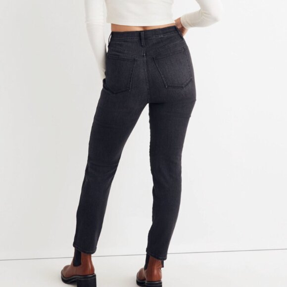 madewell high rise slim straight jeans - Picture 2 of 7